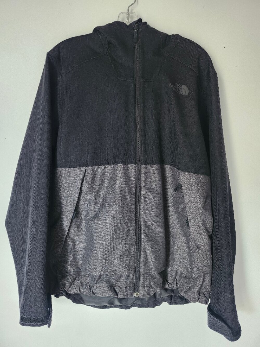 The North Face Black Grey Colour Block Snowboard Zip Winter Jacket